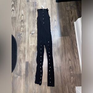 Women’s halter tee black mesh tight jumpsuit ( small one size fits all )